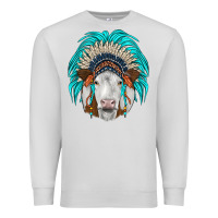 Dove Grey simmental indian headdress Premium Sweatshirt - JahusDesignShop
