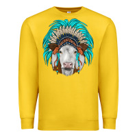 Lemon simmental indian headdress Premium Sweatshirt - JahusDesignShop