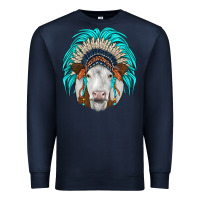 Navy simmental indian headdress Premium Sweatshirt - JahusDesignShop
