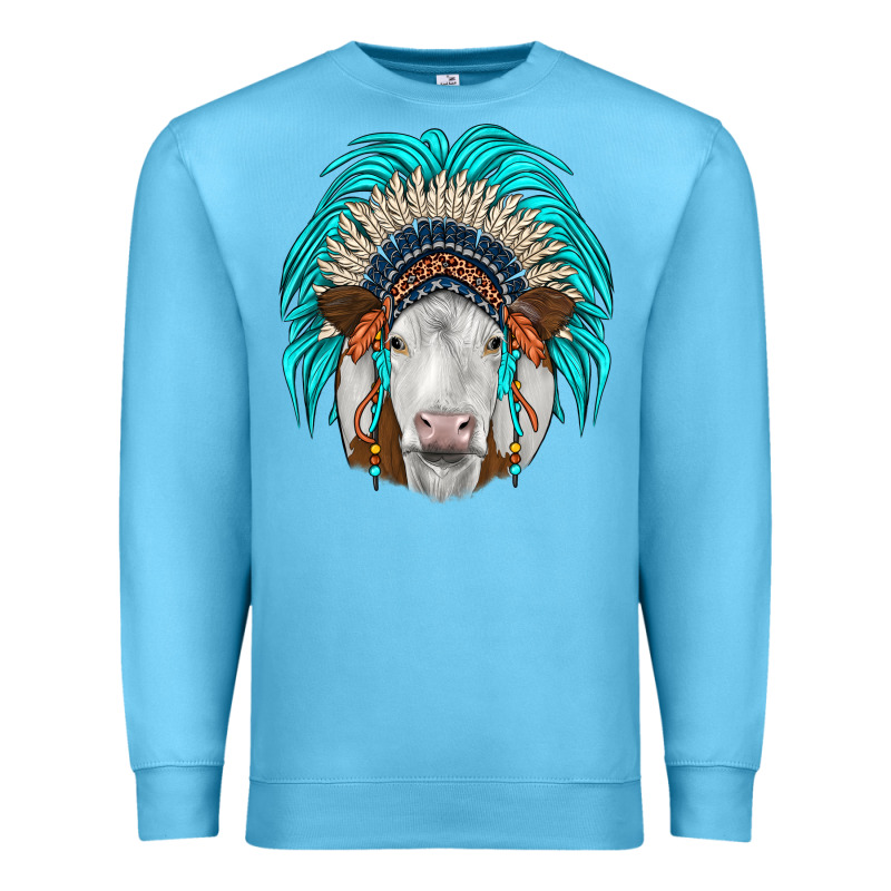 Simmental Indian Headdress Premium Sweatshirt by JahusDesignShop | Teevron