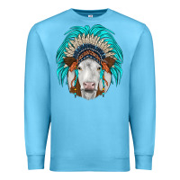 Ocean Blue simmental indian headdress Premium Sweatshirt - JahusDesignShop