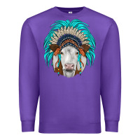 Purple simmental indian headdress Premium Sweatshirt - JahusDesignShop