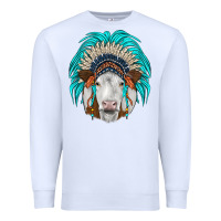 White simmental indian headdress Premium Sweatshirt - JahusDesignShop