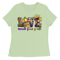 Matcha love. ardi gras y'all Ladies Tee - OliviaCreatesArt
