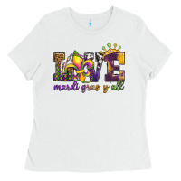White love. ardi gras y'all Ladies Tee - OliviaCreatesArt
