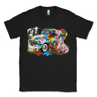 Black Autism truck with farm animals Classic Tee - CowGirlArtShop