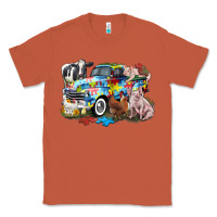 Copper Autism truck with farm animals Classic Tee - CowGirlArtShop