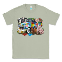 Matcha Autism truck with farm animals Classic Tee - CowGirlArtShop