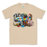 Mushroom Autism truck with farm animals Classic Tee - CowGirlArtShop