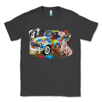 Smoke Autism truck with farm animals Classic Tee - CowGirlArtShop
