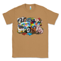 Toasted Coconut Autism truck with farm animals Classic Tee - CowGirlArtShop