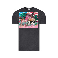 Vintage Black American farm animals tumbler 4th of july Vintage Tee - FaDigitalArtStudio