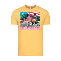 Vintage Mustard American farm animals tumbler 4th of july Vintage Tee - FaDigitalArtStudio