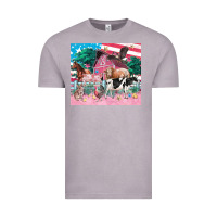 Vintage Zinc American farm animals tumbler 4th of july Vintage Tee - FaDigitalArtStudio