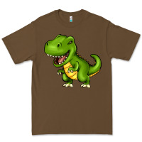 Cacao Cartoon T-Rex Premium Tee - HowdyJamesFarm