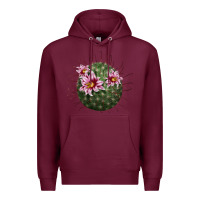 Burgundy arizona fishhook cactus Premium Hoodie - LillyAllenDesigns