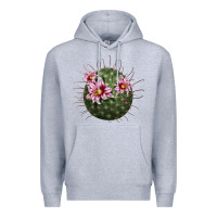 Heather Grey arizona fishhook cactus Premium Hoodie - LillyAllenDesigns