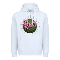 White arizona fishhook cactus Premium Hoodie - LillyAllenDesigns