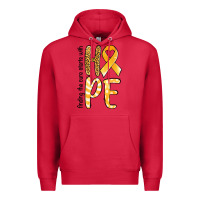 Cardinal finding the cure starts with hope childhood cancer awareness Premium Hoodie - Jasminsmagicworld