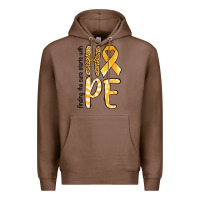 Chestnut finding the cure starts with hope childhood cancer awareness Premium Hoodie - Jasminsmagicworld