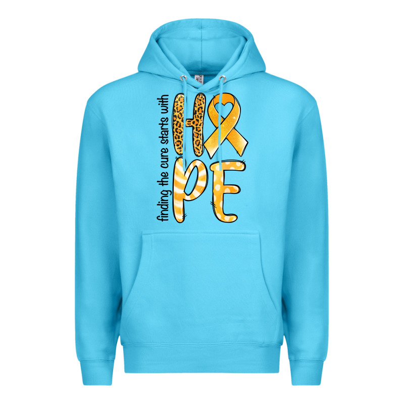 Finding The Cure Starts With Hope Childhood Cancer Awareness Premium Hoodie by Jasminsmagicworld | Teevron