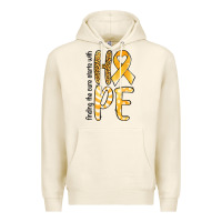 Tofu finding the cure starts with hope childhood cancer awareness Premium Hoodie - Jasminsmagicworld