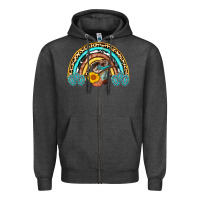Charcoal Heather cowboy boots and hat rainbow Zipper Hoodie - AdoDesignShop
