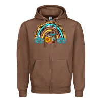 Chestnut cowboy boots and hat rainbow Zipper Hoodie - AdoDesignShop