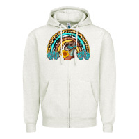 Oatmeal Heather cowboy boots and hat rainbow Zipper Hoodie - AdoDesignShop