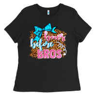 Black bows before bros olivia Ladies Tee - OliviaCreatesArt