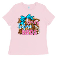 Bubblegum Pink bows before bros olivia Ladies Tee - OliviaCreatesArt