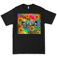 Black Mom rainbow sunflower Premium Tee - CowGirlArtShop