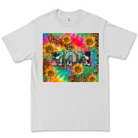 Dove Grey Mom rainbow sunflower Premium Tee - CowGirlArtShop