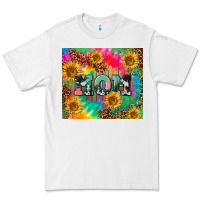 White Mom rainbow sunflower Premium Tee - CowGirlArtShop