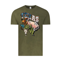 Vintage Olive Texas 4th of July Vintage Tee - FaDigitalArtStudio