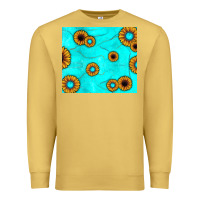 Antique Gold turquoise gemstone sunflower Premium Sweatshirt - JahusDesignShop