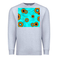 Heather Grey turquoise gemstone sunflower Premium Sweatshirt - JahusDesignShop