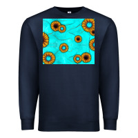 Navy turquoise gemstone sunflower Premium Sweatshirt - JahusDesignShop