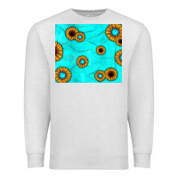 Oatmeal Heather turquoise gemstone sunflower Premium Sweatshirt - JahusDesignShop