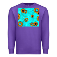 Purple turquoise gemstone sunflower Premium Sweatshirt - JahusDesignShop