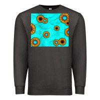 Smoke turquoise gemstone sunflower Premium Sweatshirt - JahusDesignShop