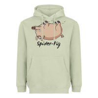 Matcha Spider Pig Heavyweight Hoodie - DesigneFamous