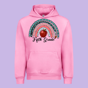 Fifth Grade Rainbow Urban Hoodie Designed By Ranaportraitstore