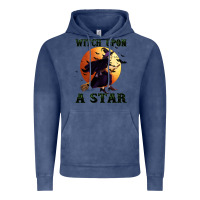 Vintage Denim witch upon a star Vintage Hoodie - BundleAndBundleShop