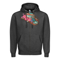 Charcoal Heather cowboy hat Zipper Hoodie - AdoDesignShop