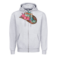 Heather Grey cowboy hat Zipper Hoodie - AdoDesignShop