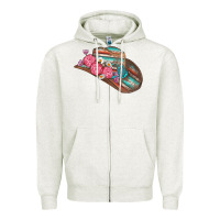 Oatmeal Heather cowboy hat Zipper Hoodie - AdoDesignShop