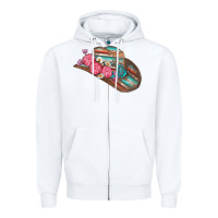 White cowboy hat Zipper Hoodie - AdoDesignShop