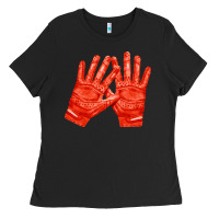 Black receiver gloves fa element 1 Ladies Tee - FaDigitalArtStudio