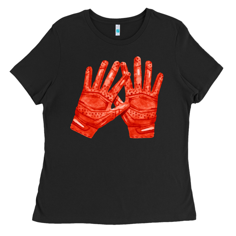 Receiver Gloves Fa Element 1 Ladies Tee by FaDigitalArtStudio | Teevron